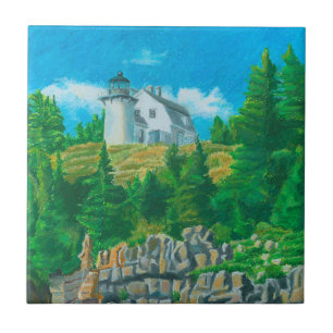 Schilderij van Bear Island Light Tegeltje