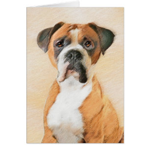 Schilderij van Boxer Hond Ongeknipt Origineel Dier
