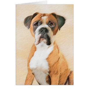 Schilderij van Boxer Hond Ongeknipt Origineel Dier