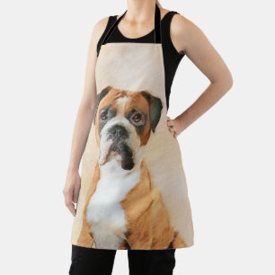 Schilderij van Boxer Hond Ongeknipt Origineel Dier Schort