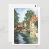Schilderij van Brugge, België, Briefkaart (Voorkant / Achterkant)