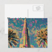 schilderij van Burj Khalifa Briefkaart (Voorkant / Achterkant)