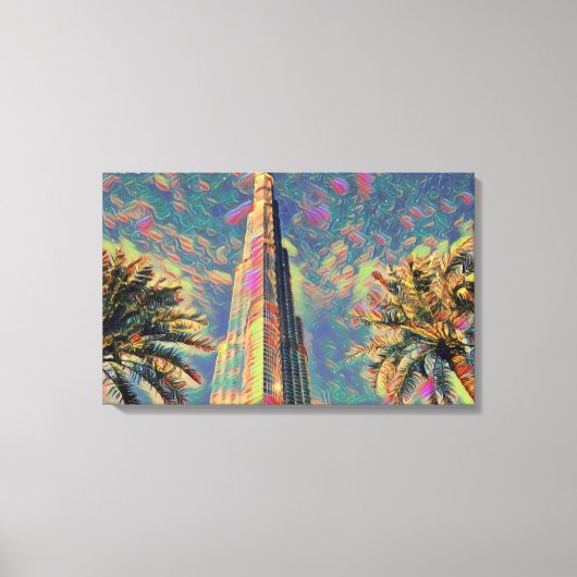 schilderij van Burj Khalifa Canvas Afdruk (Voorkant)