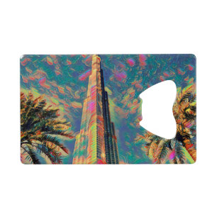 schilderij van Burj Khalifa Kredietkaart Flessenopener