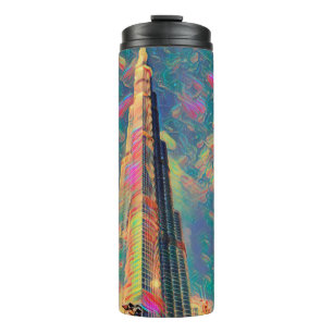 schilderij van Burj Khalifa Thermosbeker
