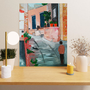 Schilderij van Calle del San Miguel door Alfred Fo Canvas Afdruk
