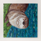 Schilderij van Cheeky River Otter Legpuzzel (Horizontaal)
