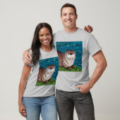 Schilderij van Cheeky River Otter T-shirt (Unisex)