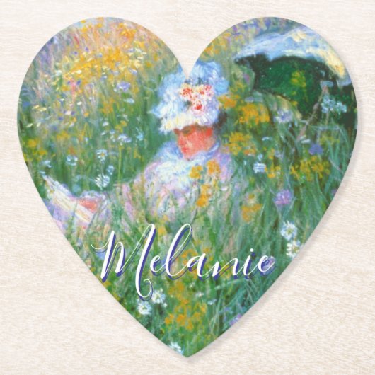 Schilderij van Claude Monet Dans La Prairie Kartonnen Onderzetters (Voorkant)