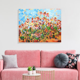 Schilderij van Coneflowers / Kunstenaar Larry Lere Canvas Afdruk
