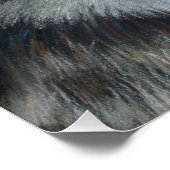 schilderij van de grijze wolf perfect poster (Hoek)