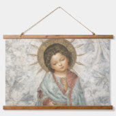 Schilderij van de jonge redder Jezus Hangend Wandkleed (Voorkant)