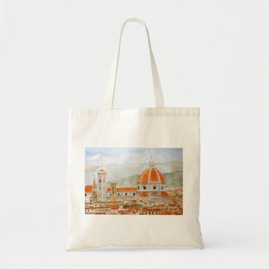 schilderij van de waterverf Florence Cathedral Duo Tote Bag (Voorkant)