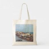 schilderij van de waterverf van het district Alfam Tote Bag (Achterkant)