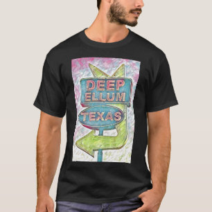 Schilderij van Deep Ellum bord, Dallas Texas T-shirt