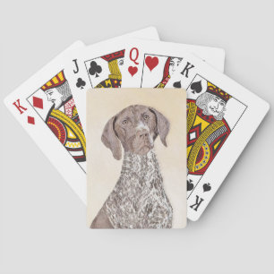 Schilderij van Duitse Staande Hond - Honden Kunst Speelkaarten