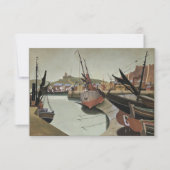 Schilderij van Edward Wadsworth, Zeehaven, Bedankkaart (Voorkant)
