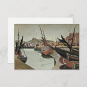 Schilderij van Edward Wadsworth, Zeehaven, Bedankkaart (Voorkant / Achterkant)