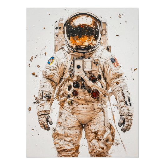schilderij van een astronaut perfect poster (Voorkant)