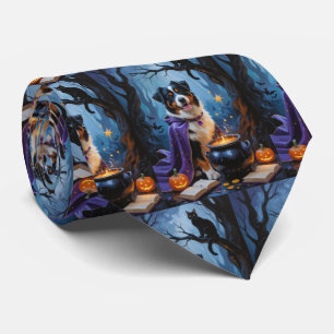 Schilderij van een Berner Sennenhond voor Hallowee Stropdas