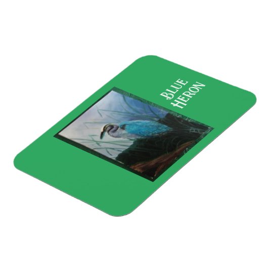 Schilderij van een Blue Heron Flexible Magneet (Linkerzijde)