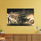 Schilderij van een hoornd dier, c.17000 BC (grot) Canvas Afdruk (Insitu (Woonkamer))