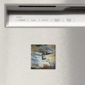 Schilderij van een stier met lange horens magneet (Insitu (Vaatwasser))
