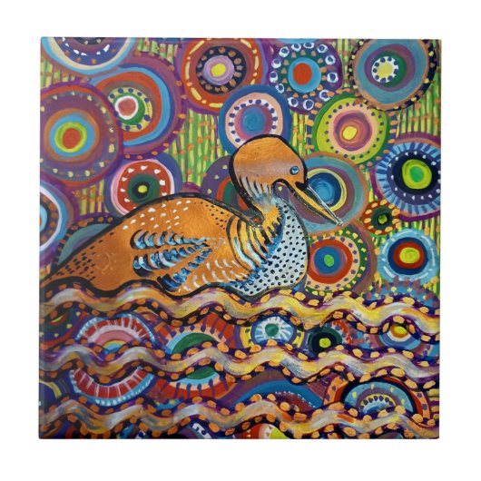 schilderij van eenden tegeltje (Voorkant)