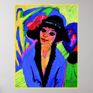 schilderij van Ernst Ludwig Kirchner, portret van Poster