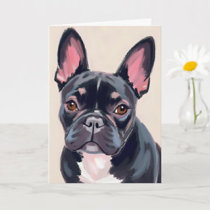 Schilderij van Franse Bulldog Kaart