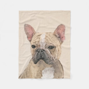 Schilderij van Franse Bulldog (Sable) - Origineel Fleece Deken