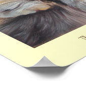 schilderij van grijze wolf poster (Hoek)