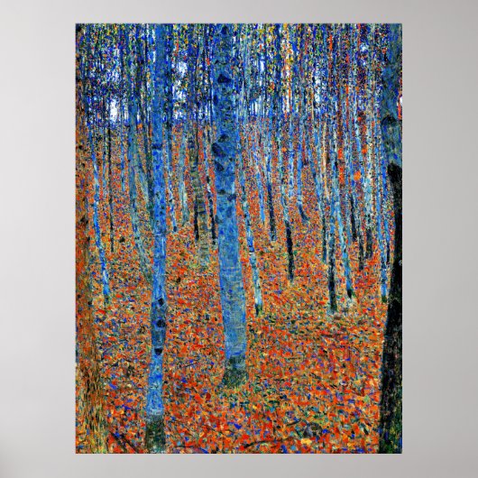 schilderij van Gustav Klimt, beech Grove I Poster (Voorkant)