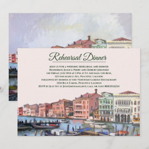 Schilderij van het Canal Grande repetitiediner Kaart