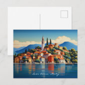 Schilderij van het Comomeer | Italië Reizen | Kuns Briefkaart (Voorkant / Achterkant)
