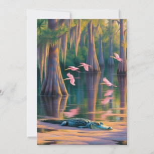 Schilderij van het Everglades National Park Feestdagenkaart