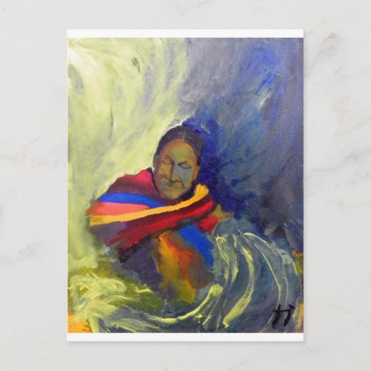 schilderij van indianen briefkaart (Voorkant)