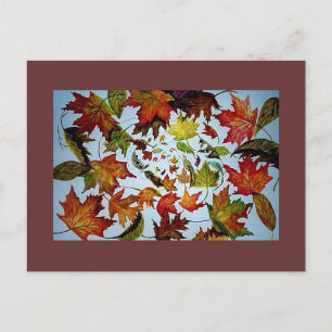 schilderij van Maple Leaf Vortex Briefkaart