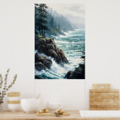 Schilderij van Ocean Poster Art Print Wall Art (Keuken)