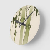 schilderij van oosterse stijl, bamboe tak 2 ronde klok (Hoek)