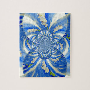 schilderij van Orchid Waterverf, Clouds Mandala Legpuzzel