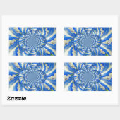 schilderij van Orchid Waterverf, Clouds Mandala Rechthoekige Sticker (Vel)