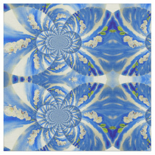 schilderij van Orchid Waterverf, Clouds Mandala Stof