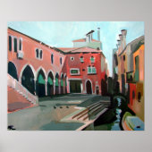 Schilderij van Pescheria di Rialto Poster (Voorkant)