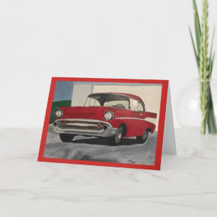 Schilderij van Red American Car Kaarten