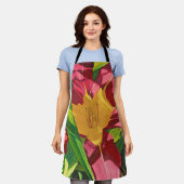 Schilderij van Red Tiger Lily Schort (Gedragen)