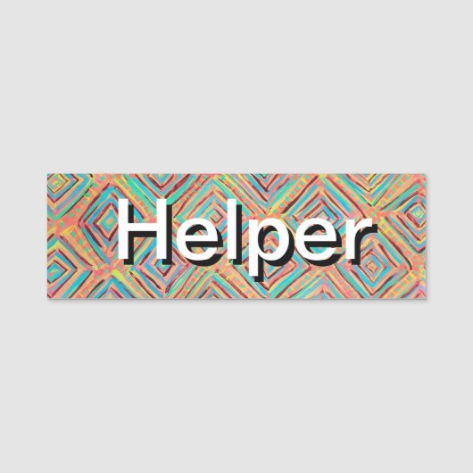 schilderij van regenboogdiamant naamplaatje (Voorkant)