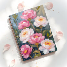 Schilderij van roze pioenrozen bloemboeket