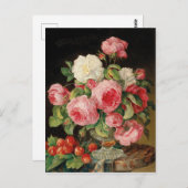 schilderij van rozen en kersen briefkaart (Voorkant / Achterkant)