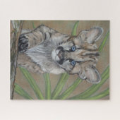 schilderij van schattig cougar kitten big cat wild legpuzzel (Horizontaal)